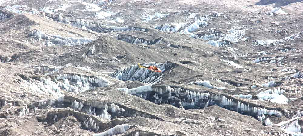 Base camp with glacier view trek Nepal